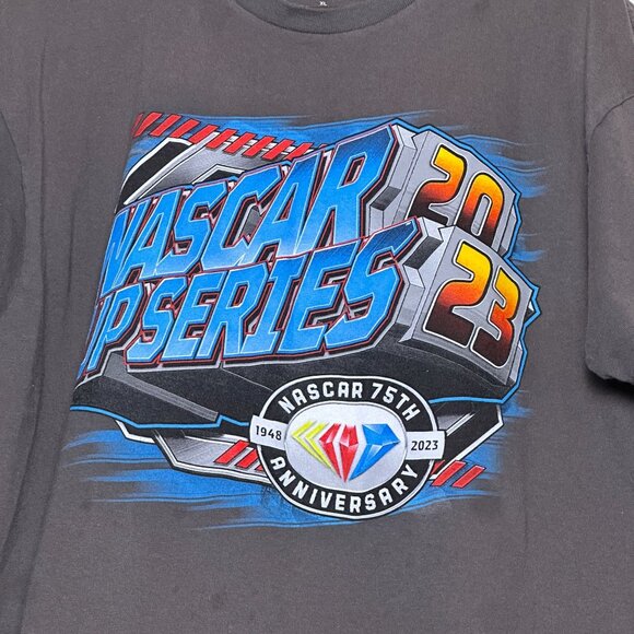Nascar Series 2023 Racing Cars Cup Series Retro Tour Graphic T Shirt Men XL Grey - Picture 9 of 9